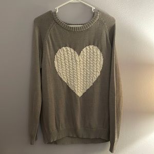 Pink Lily - Heart Sweater - L